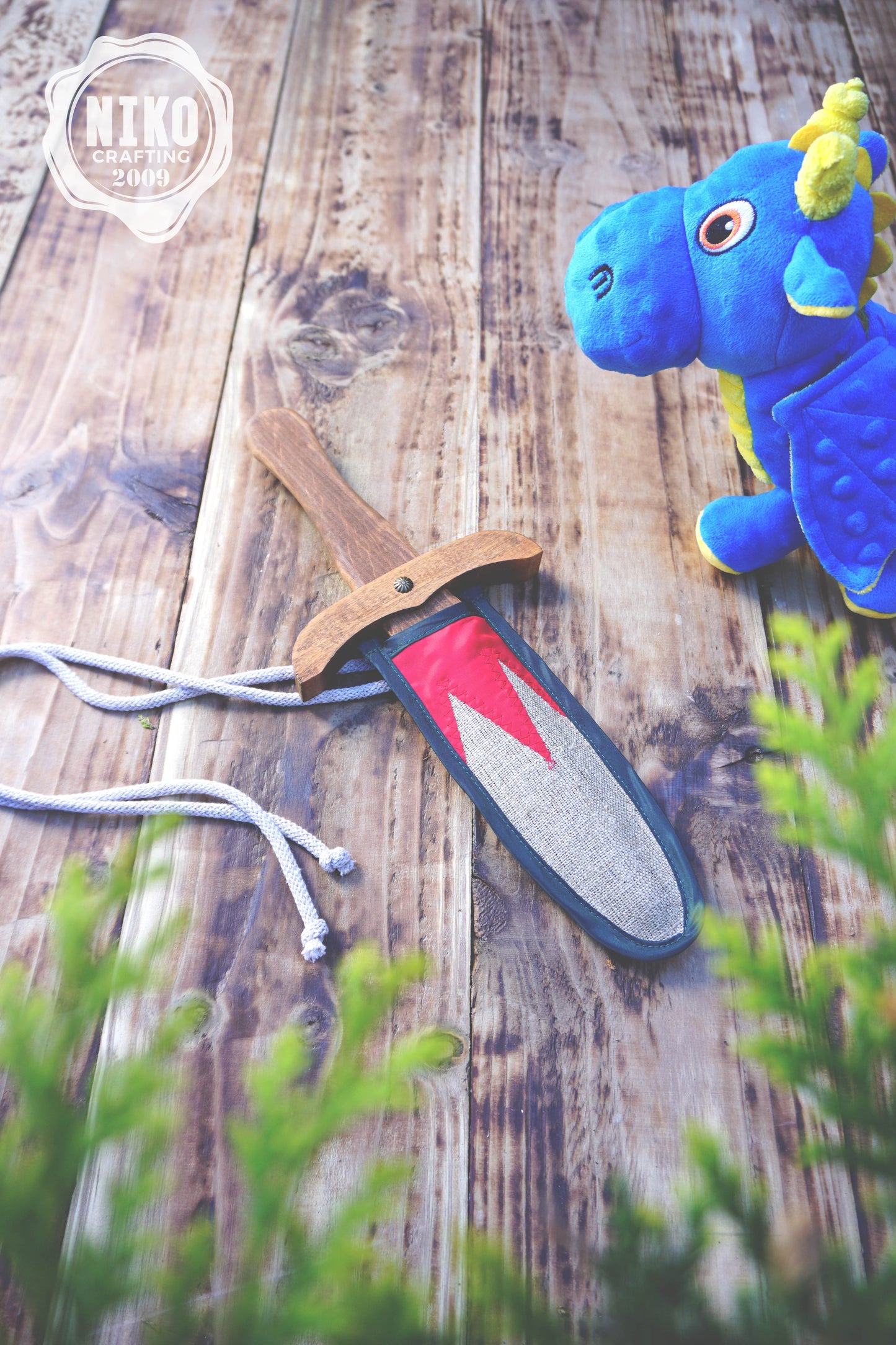 Small Wooden Sword with Scabbard. Handmade, Personalised Toy - Viking, Medieval, Fantasy Dagger.