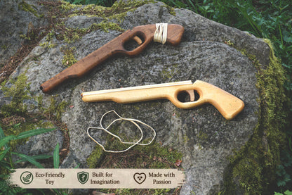 Wooden Rubberband Gun - Handmade, Personalised Toy