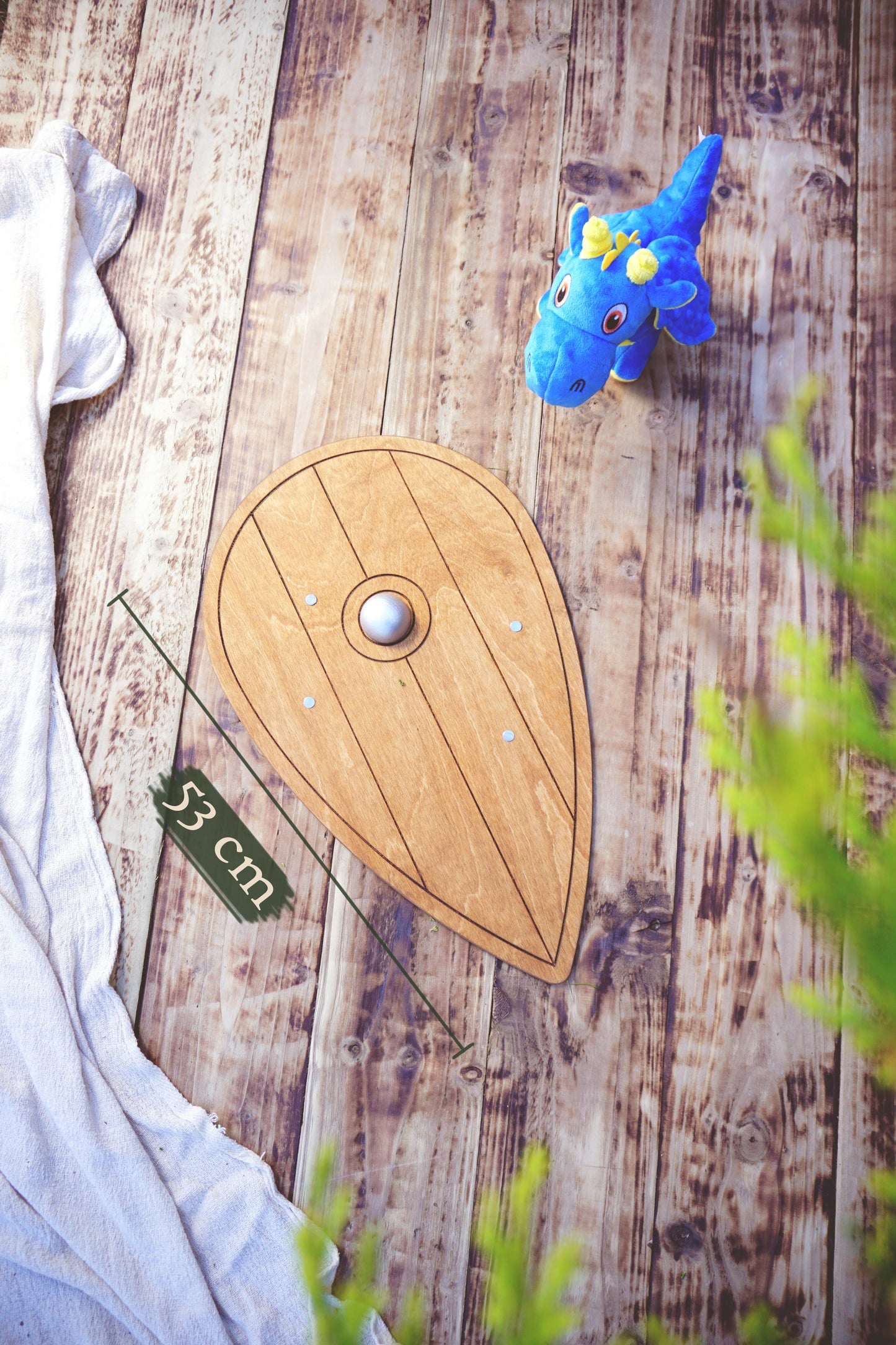 Wooden Viking Axe and Almond Shield - Gotland - Handmade Personalised Toy