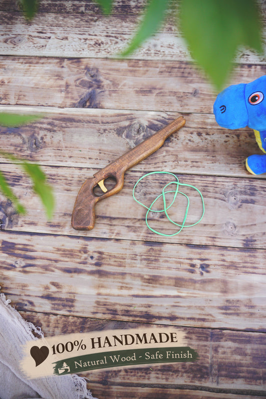 Wooden Rubberband Gun - Handmade, Personalised Toy