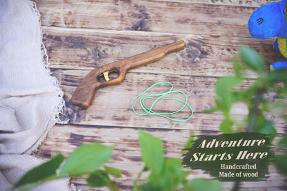Wooden Rubberband Gun - Handmade, Personalised Toy