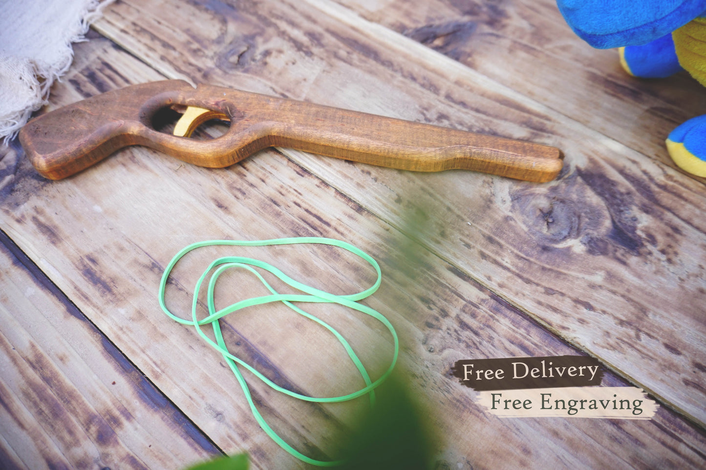 Wooden Rubberband Gun - Handmade, Personalised Toy