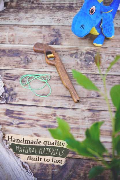 Wooden Rubberband Gun - Handmade, Personalised Toy