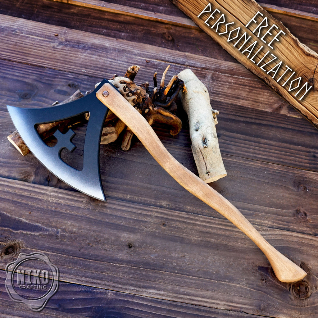 Wooden Viking Toy Axe: Gotland Replica - Handmade, Personalised Gift