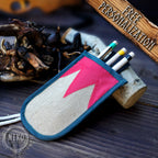 Handmade Toy Linen Quiver for Small Crossbow – Includes 3 Wooden Bolts (Arrows)