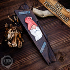 Hand-Carved Santa Claus Wall Art- Rustic Christmas Decoration. Personalised gift - C