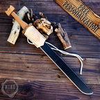Wooden Viking swords - Langsax (Scramasax) - Handmade, Personalised gift