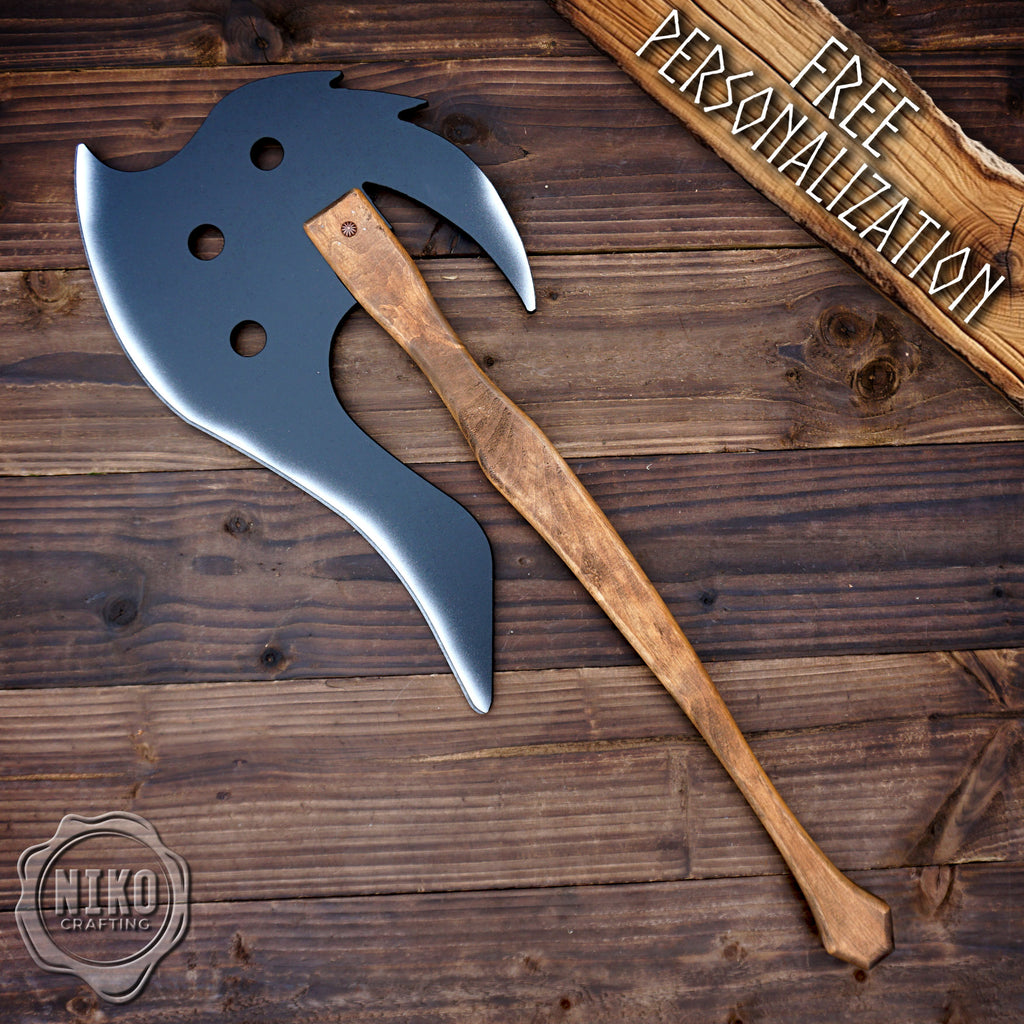Wooden Large Fantasy Toy Axe - Personalised, Unique Gift.