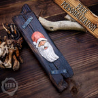 Hand-Carved Santa Claus Wall Art- Rustic Christmas Decoration. Personalised gift- B