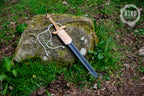 Wooden Viking Toy Sword with Leather Scabbard – Handmade, Personalised Toy - C