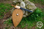 Wooden Viking Sword and Almond Shield - Handmade Personalised Toy - C