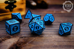 DnD Dice in Wooden Box - Pyrography: Axe - Hand-made, Personalized Dungeons and dragons Gift