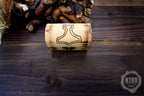 Metal Dice in Wooden Box - Pyrography: Mjolnir - Hand-made, Personalized Dungeons and dragons Gift