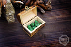 DnD Dice in Wooden Box - Pyrography: Viking Knots - Hand-made, Personalized Dungeons and dragons Gift