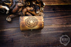 DnD Dice in Wooden Box - Pyrography: Viking Knots - Hand-made, Personalized Dungeons and dragons Gift