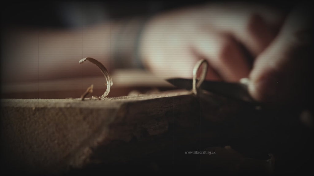 Hand-Carved Bearded Viking- Whittled Standing Figurine. Personalised Bearded man