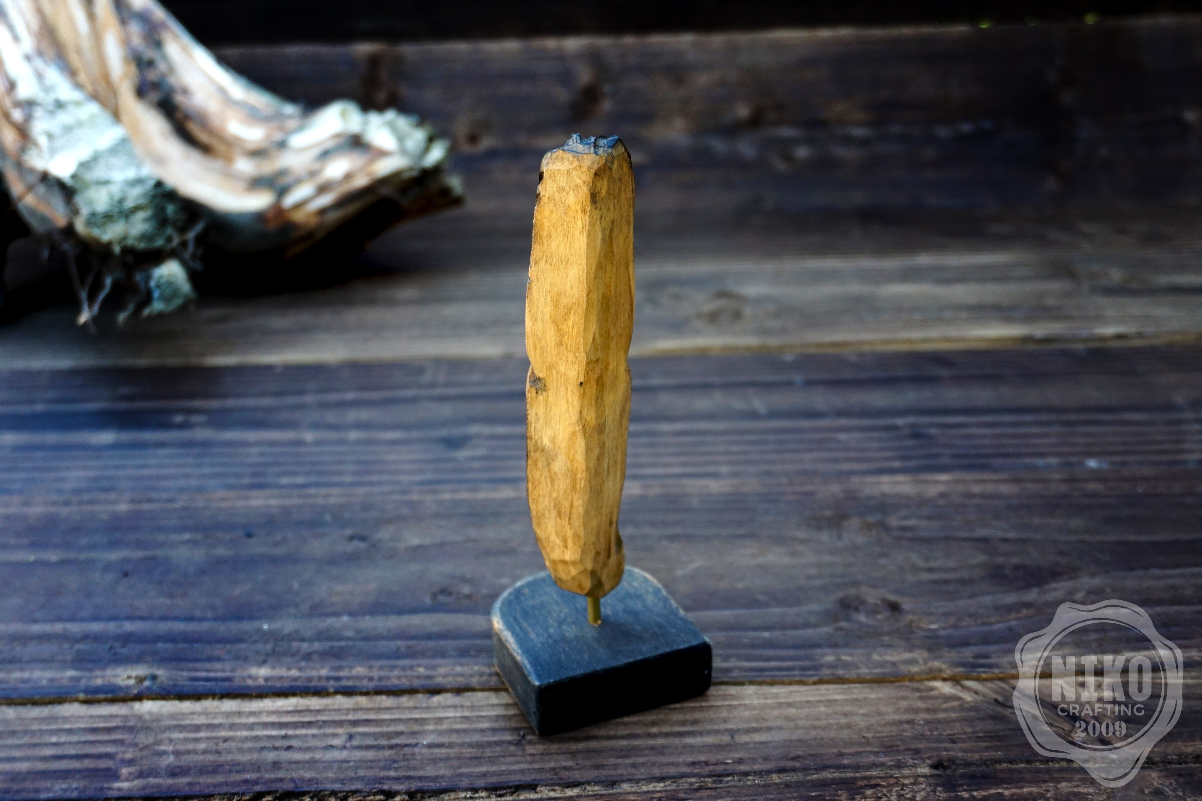 Hand-Carved Bearded Viking- Whittled Standing Figurine. Personalised Bearded man