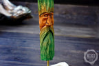 Hand Carved Wood Spirit - Whittled Standing Figurine. Personalised Green Man.