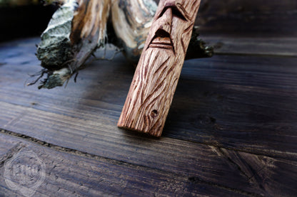 Hand-Carved Green Man Wood Spirit from Rare Majau Wood – Unique Wall Hanging Sculpture