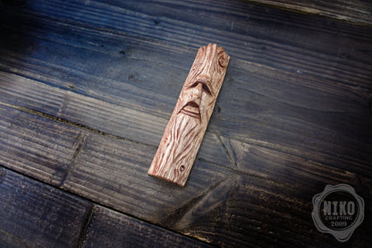Hand-Carved Green Man Wood Spirit from Rare Majau Wood – Unique Wall Hanging Sculpture