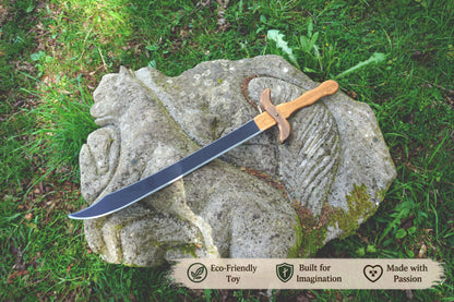 Wooden Large Toy Sword - Falchion: Handmade Personalised Gift